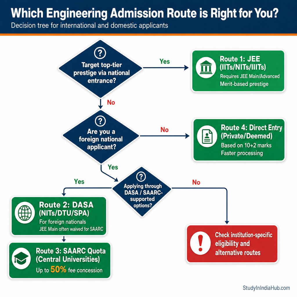 StudyInIndiaHub.com — Which Engineering Admission Route is Right for You?