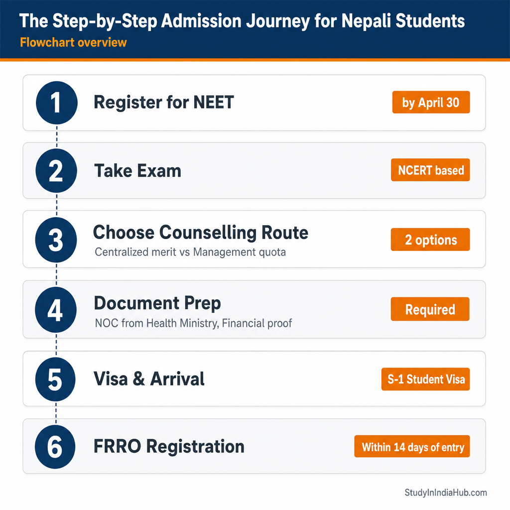 StudyInIndiaHub.com — The Step-by-Step Admission Journey for Nepali Students